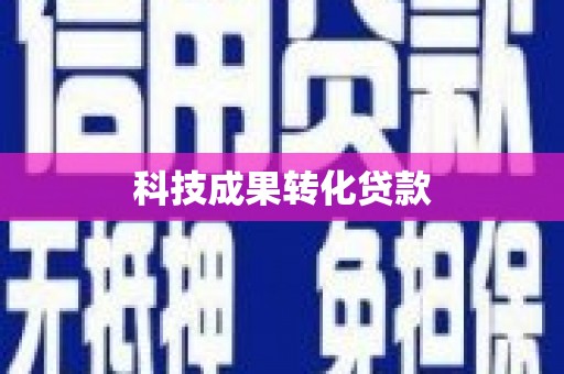法库科技成果转化贷款