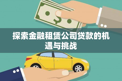 琼结探索金融租赁公司贷款的机遇与挑战