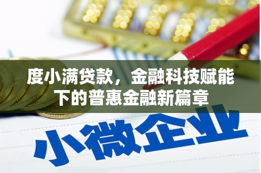 湾仔区度小满贷款，金融科技赋能下的普惠金融新篇章