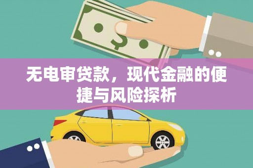 徐州无电审贷款，现代金融的便捷与风险探析