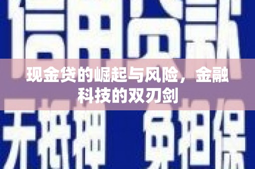 二林现金贷的崛起与风险，金融科技的双刃剑