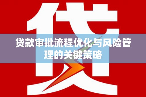 金湾贷款审批流程优化与风险管理的关键策略