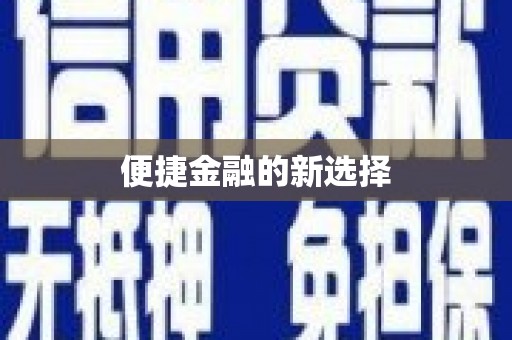 亭湖便捷金融的新选择