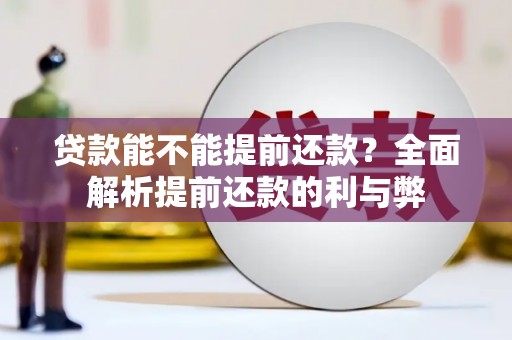 安图贷款能不能提前还款？全面解析提前还款的利与弊