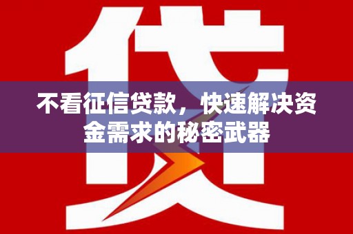 阿勒泰不看征信贷款，快速解决资金需求的秘密武器