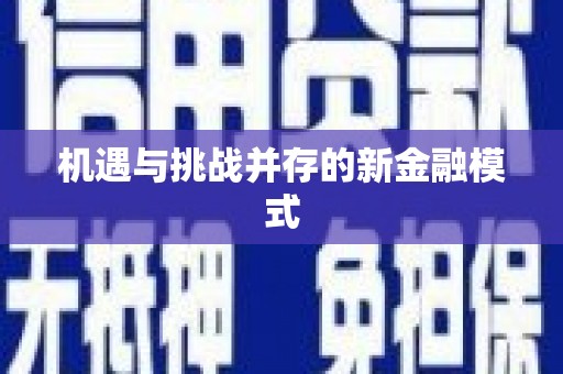 成安机遇与挑战并存的新金融模式