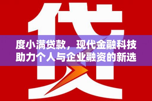 文安度小满贷款，现代金融科技助力个人与企业融资的新选择