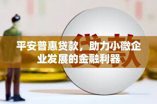洛宁平安普惠贷款，助力小微企业发展的金融利器