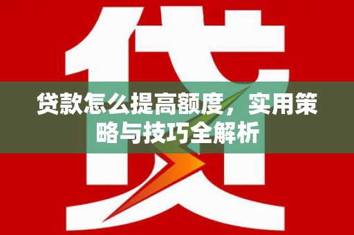 九原贷款怎么提高额度，实用策略与技巧全解析