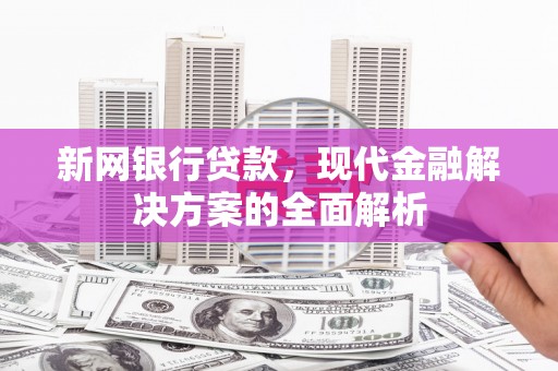 濠江新网银行贷款，现代金融解决方案的全面解析