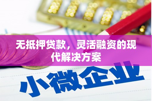 吴兴无抵押贷款，灵活融资的现代解决方案