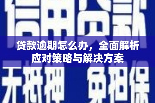 蕉城贷款逾期怎么办，全面解析应对策略与解决方案