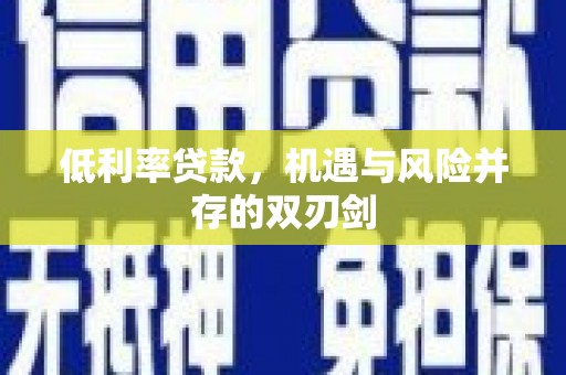 南投低利率贷款，机遇与风险并存的双刃剑