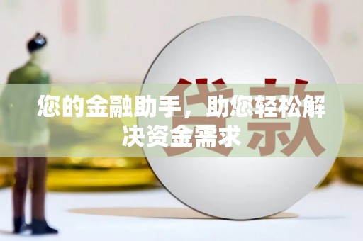芦淞您的金融助手，助您轻松解决资金需求