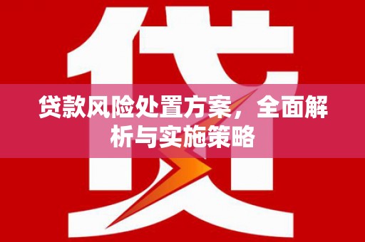 荃湾贷款风险处置方案，全面解析与实施策略
