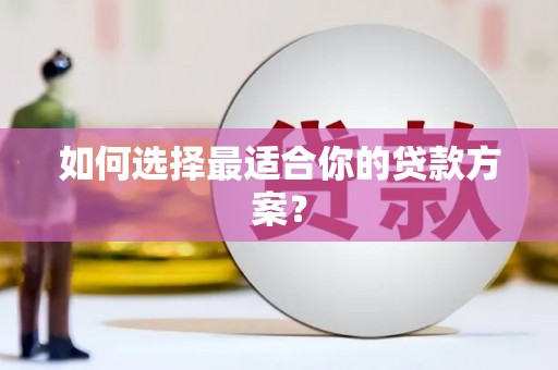 东明如何选择最适合你的贷款方案？